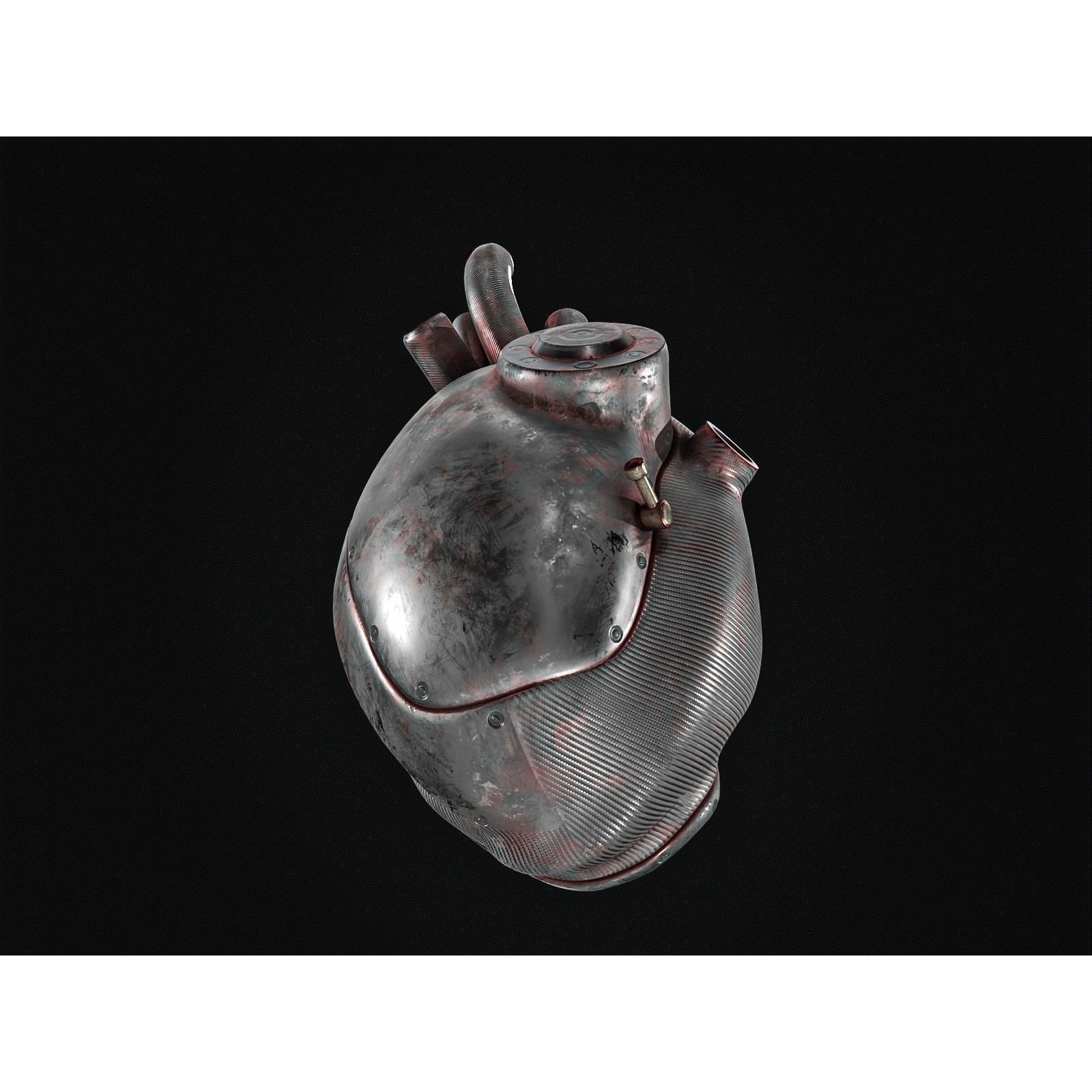 Sci-fi Steel Heart - Low-Poly Game-Ready 3D Model - View 8