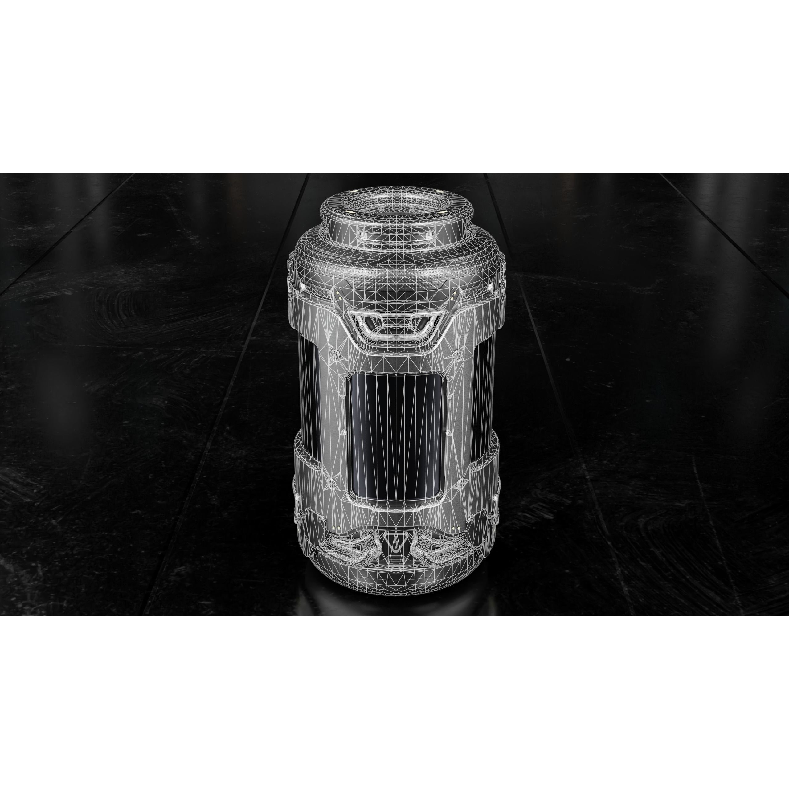 Sci-fi Barrel - Low-Poly Game-Ready 3D Model - View 12