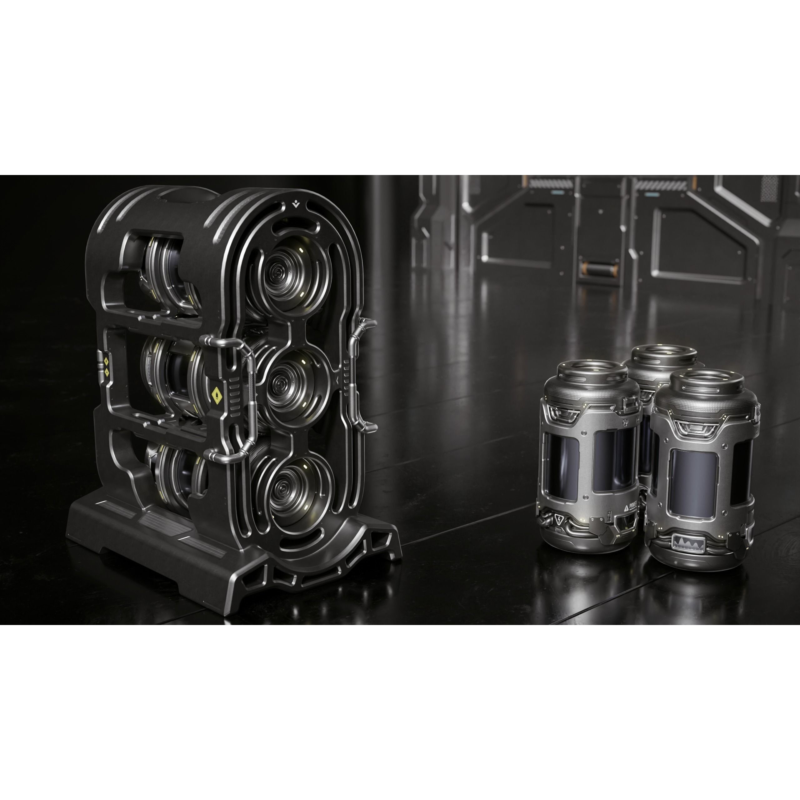 Sci-fi Barrel - Low-Poly Game-Ready 3D Model - View 14