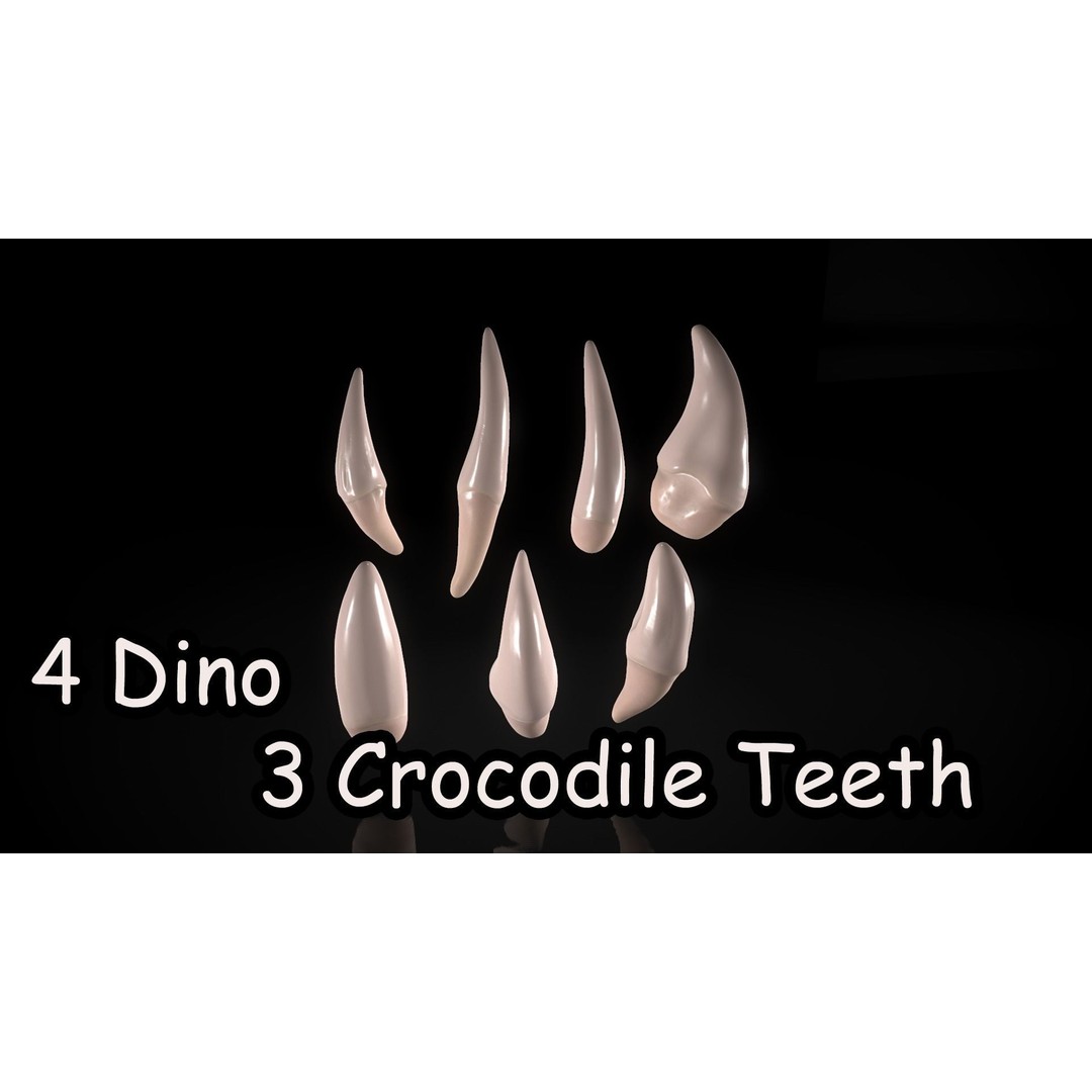 Great Teeth Pack 3D Model – Low Poly Game Asset, PBR Textures - View 22