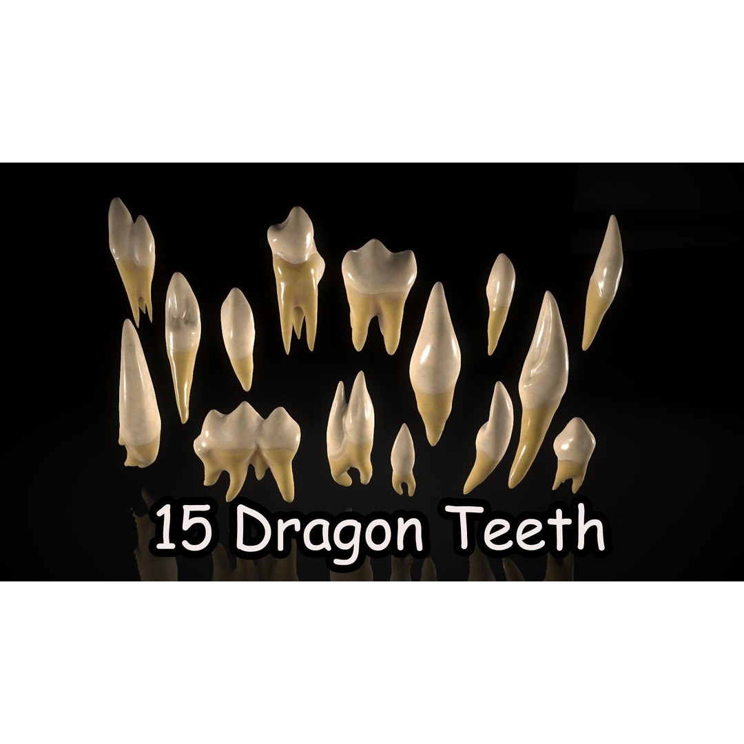 Great Teeth Pack 3D Model – Low Poly Game Asset, PBR Textures - View 26