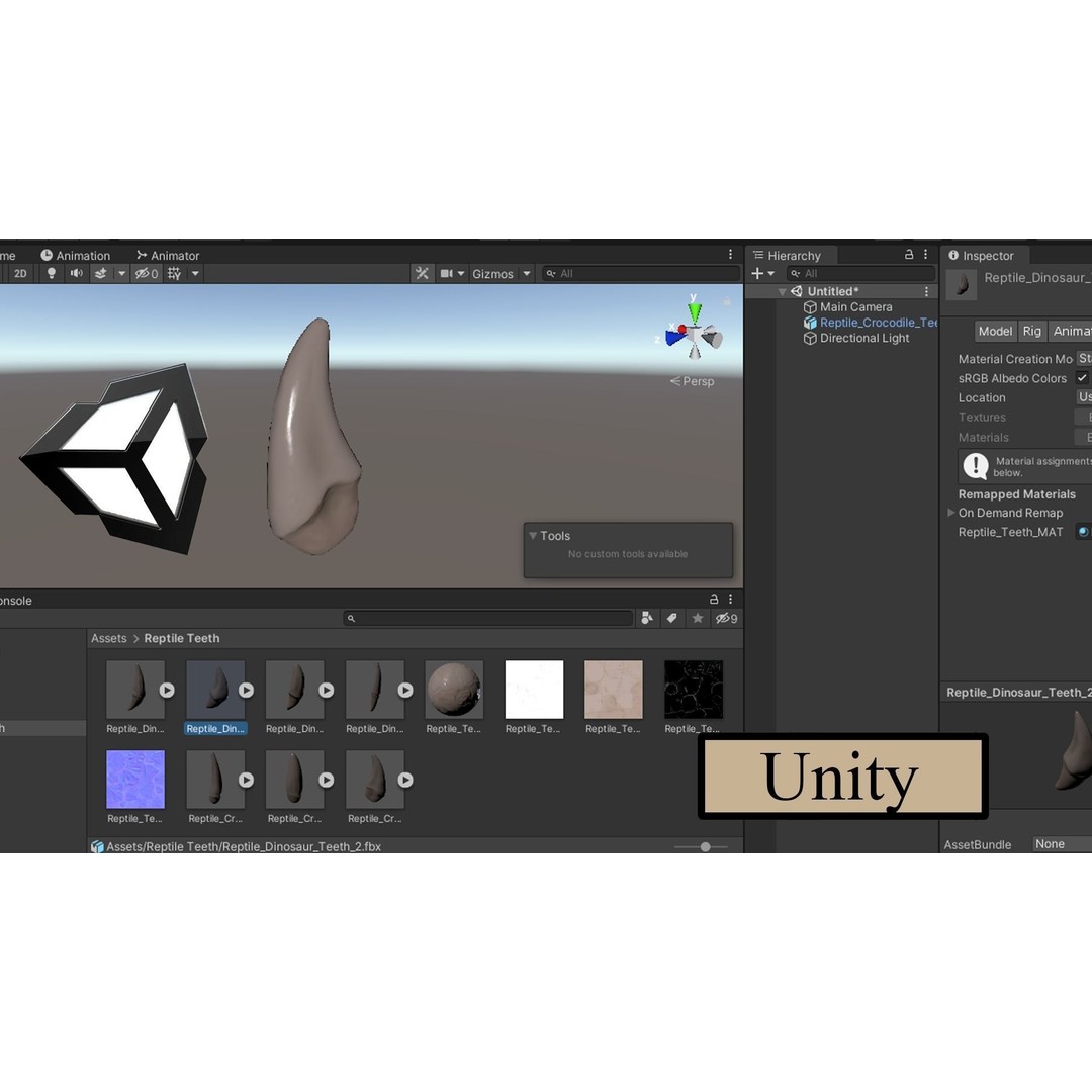 Great Teeth Pack 3D Model – Low Poly Game Asset, PBR Textures - View 5