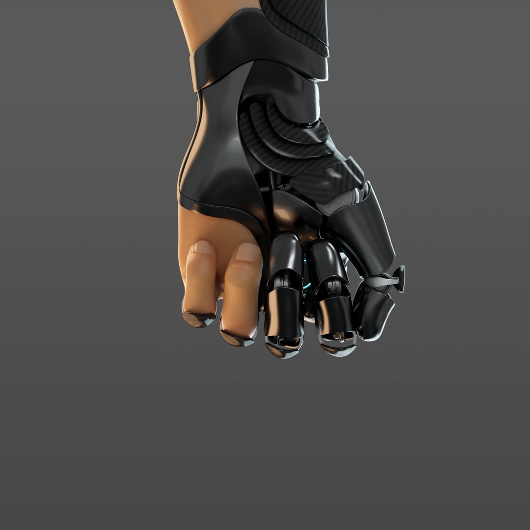 FPS Hand Anatomy Mechanical 3D Model – Rigged PBR Asset for Blender - View 11