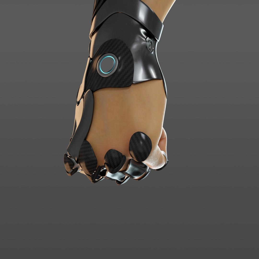 FPS Hand Anatomy Mechanical 3D Model – Rigged PBR Asset for Blender - View 12