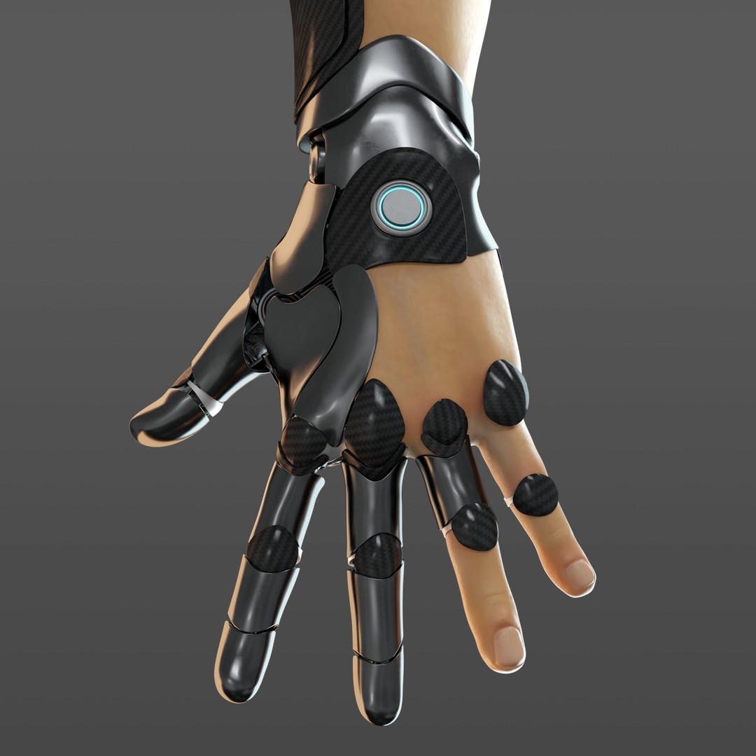 FPS Hand Anatomy Mechanical 3D Model – Rigged PBR Asset for Blender - View 15