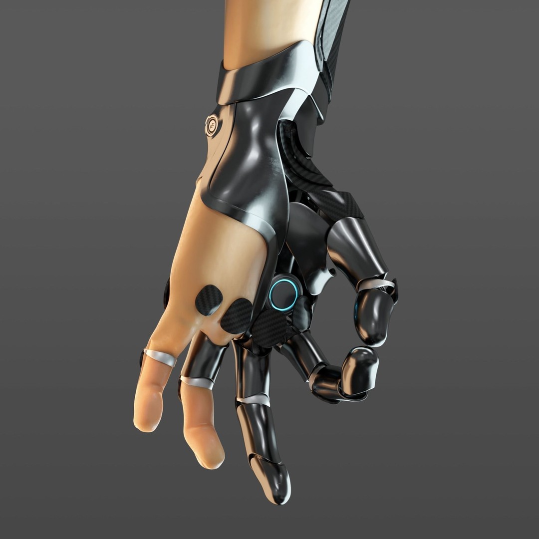 FPS Hand Anatomy Mechanical 3D Model – Rigged PBR Asset for Blender - View 16