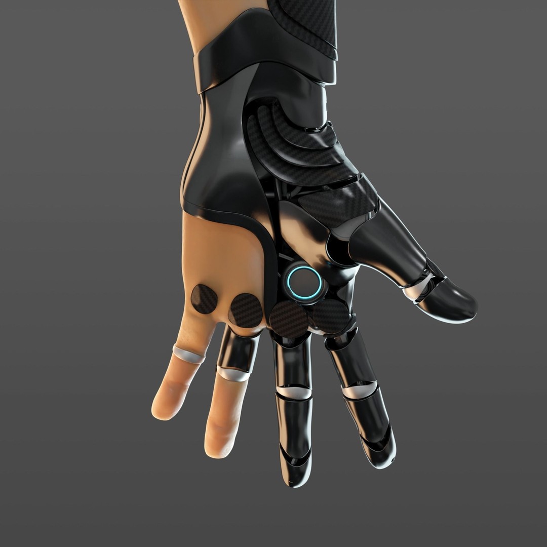 FPS Hand Anatomy Mechanical 3D Model – Rigged PBR Asset for Blender - View 17