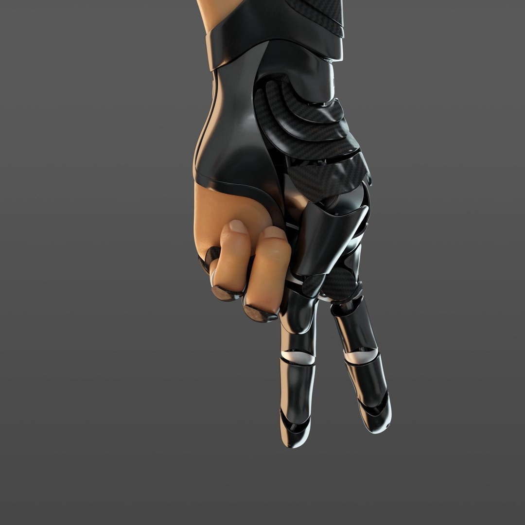 FPS Hand Anatomy Mechanical 3D Model – Rigged PBR Asset for Blender - View 18
