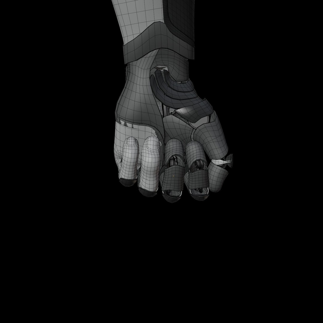FPS Hand Anatomy Mechanical 3D Model – Rigged PBR Asset for Blender - View 20