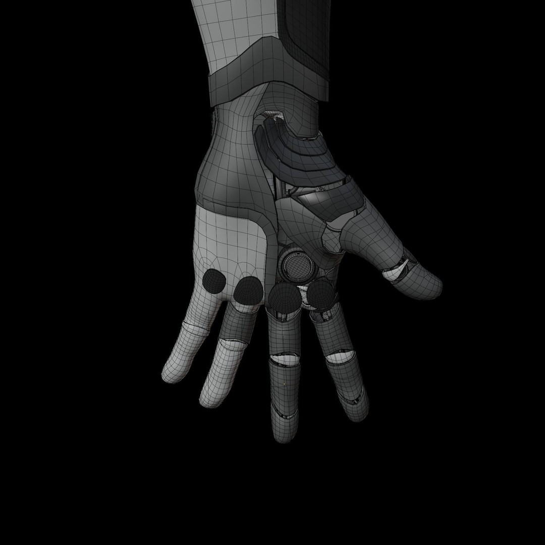 FPS Hand Anatomy Mechanical 3D Model – Rigged PBR Asset for Blender - View 23