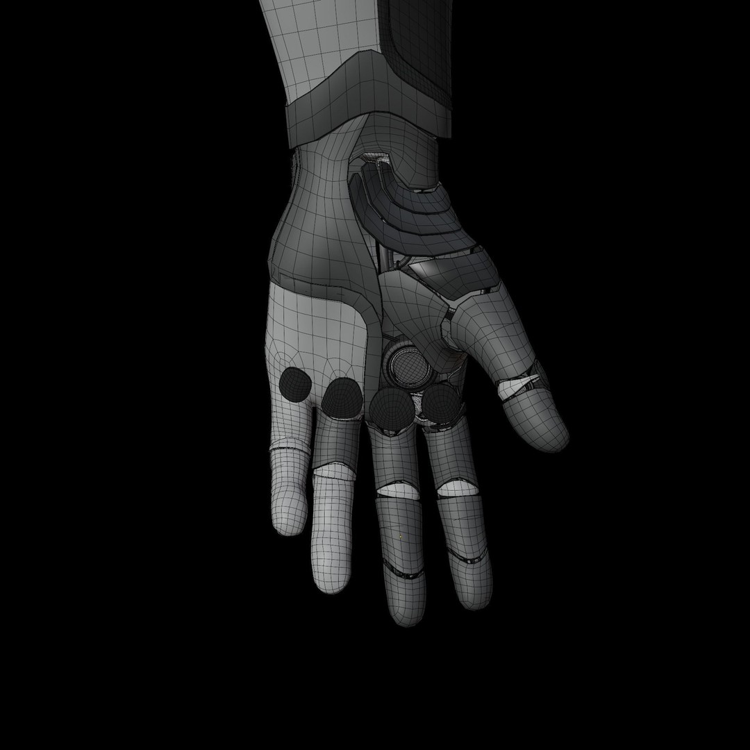 FPS Hand Anatomy Mechanical 3D Model – Rigged PBR Asset for Blender - View 25