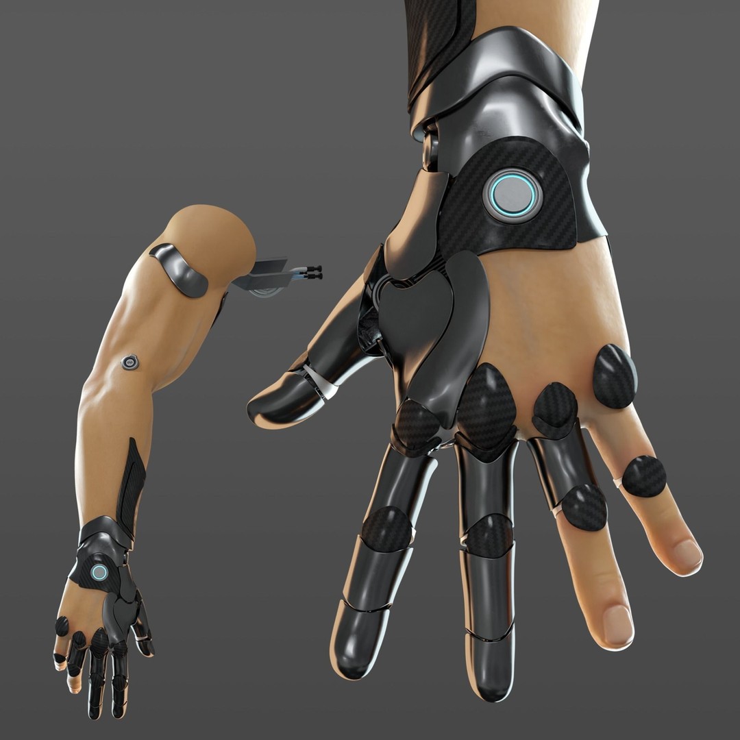 FPS Hand Anatomy Mechanical 3D Model – Rigged PBR Asset for Blender - View 5