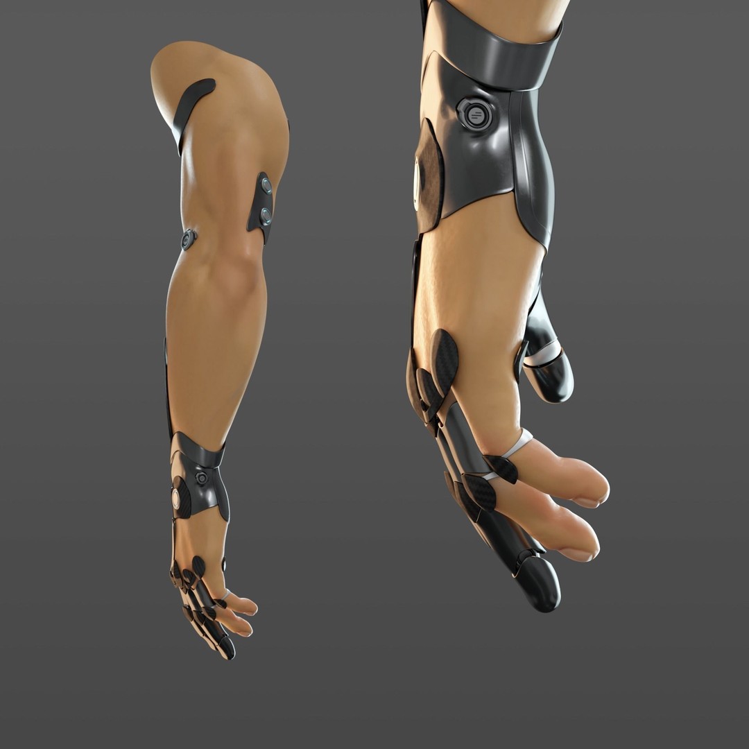FPS Hand Anatomy Mechanical 3D Model – Rigged PBR Asset for Blender - View 6