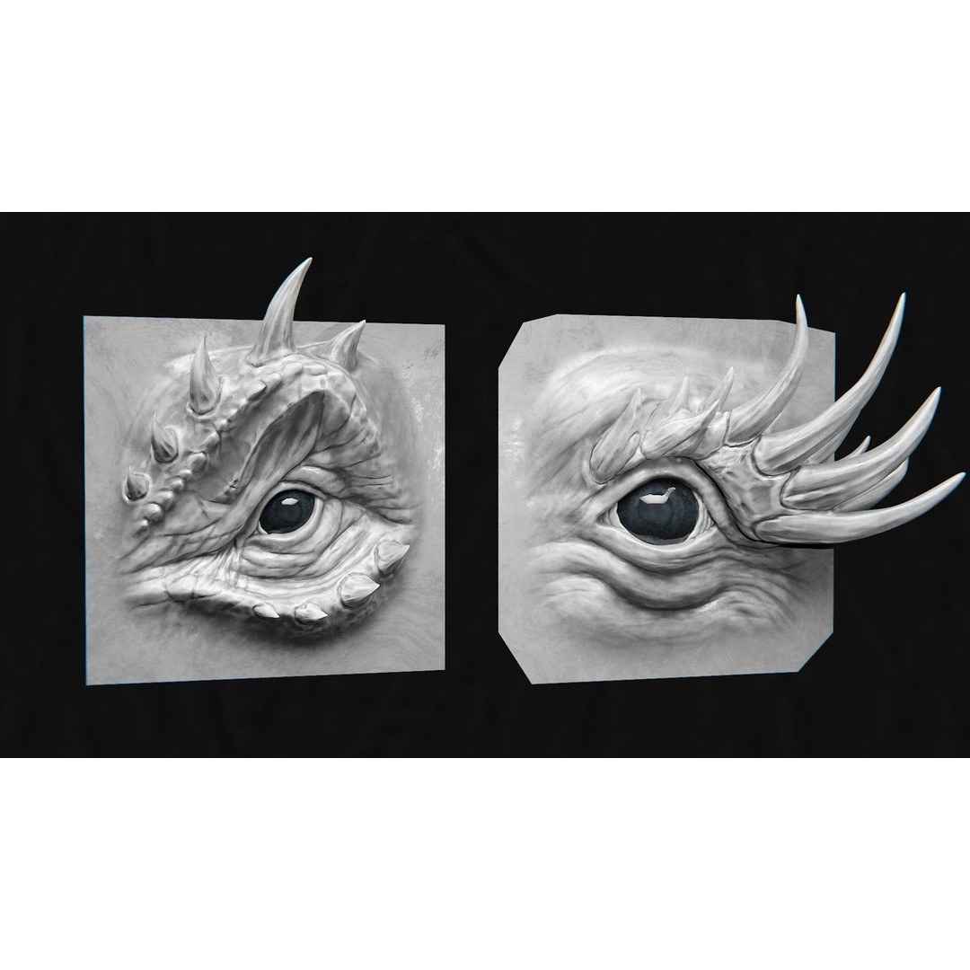 High Detailed Eye 3D Model – Creature Eye Sculpts for ZBrush & Blender