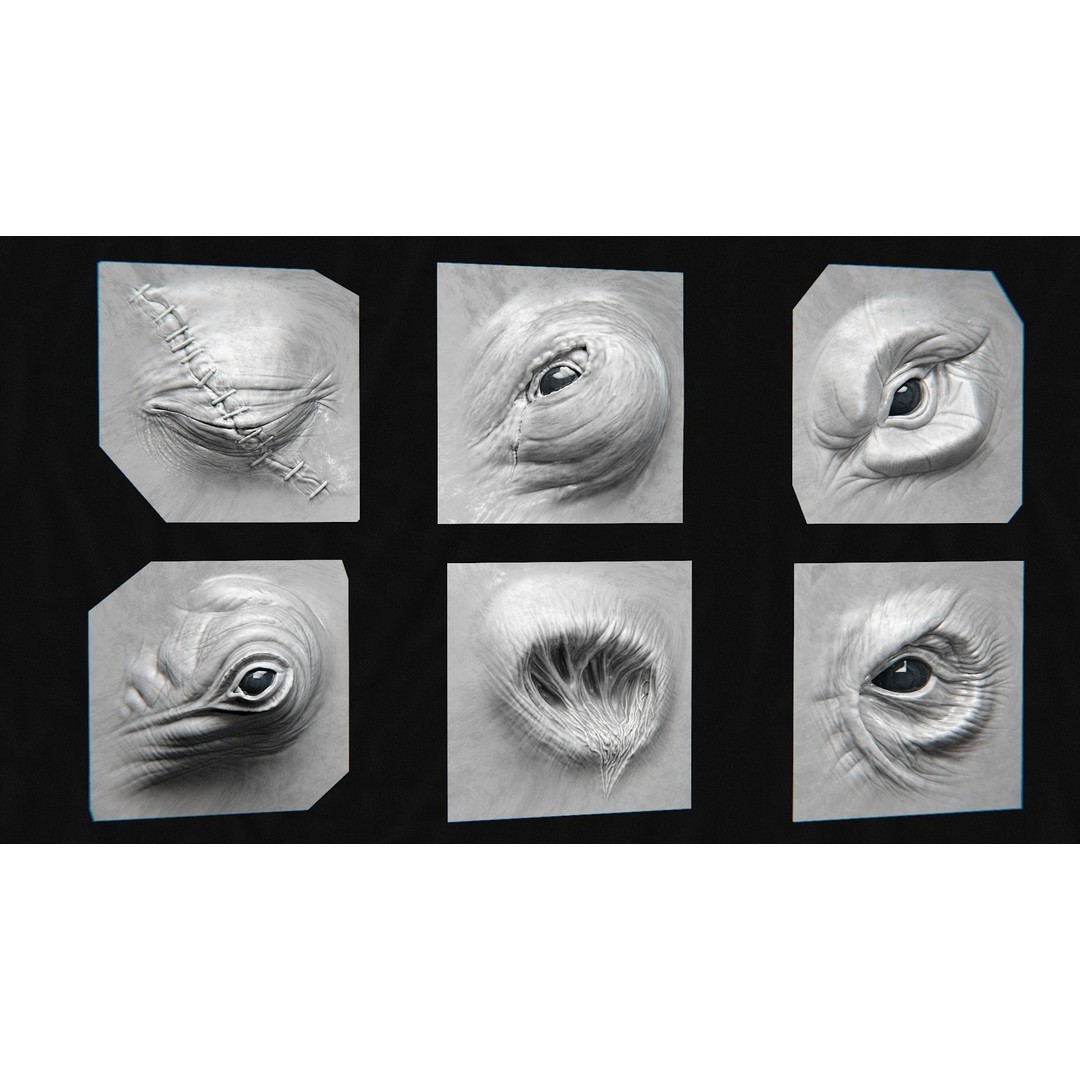 High Detailed Eye 3D Model – Creature Eye Sculpts for ZBrush & Blender - View 8