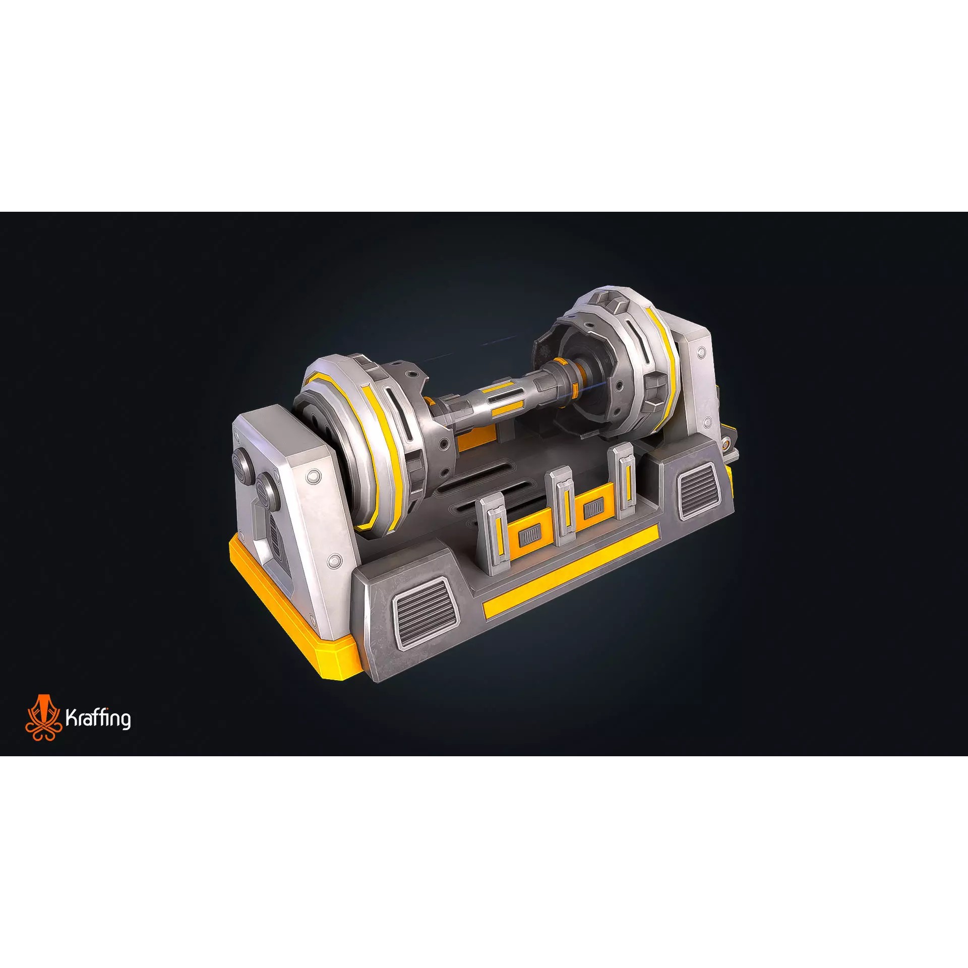 SCI-FI Reactor V1 - Low-Poly Game-Ready 3D Model - View 3