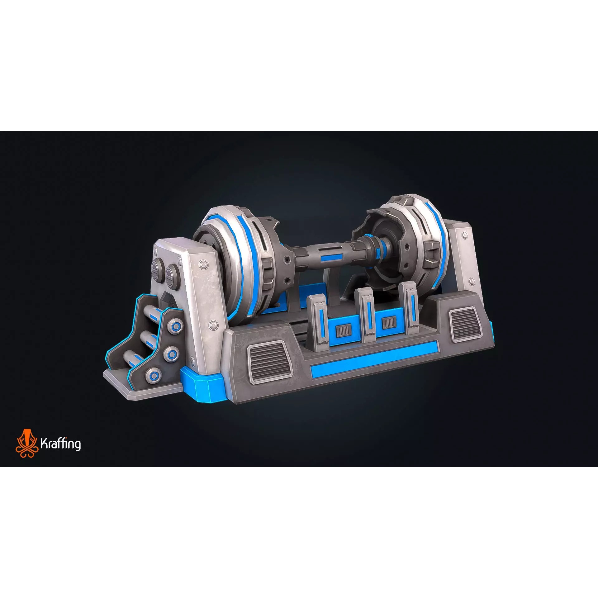 SCI-FI Reactor V1 - Low-Poly Game-Ready 3D Model - View 4