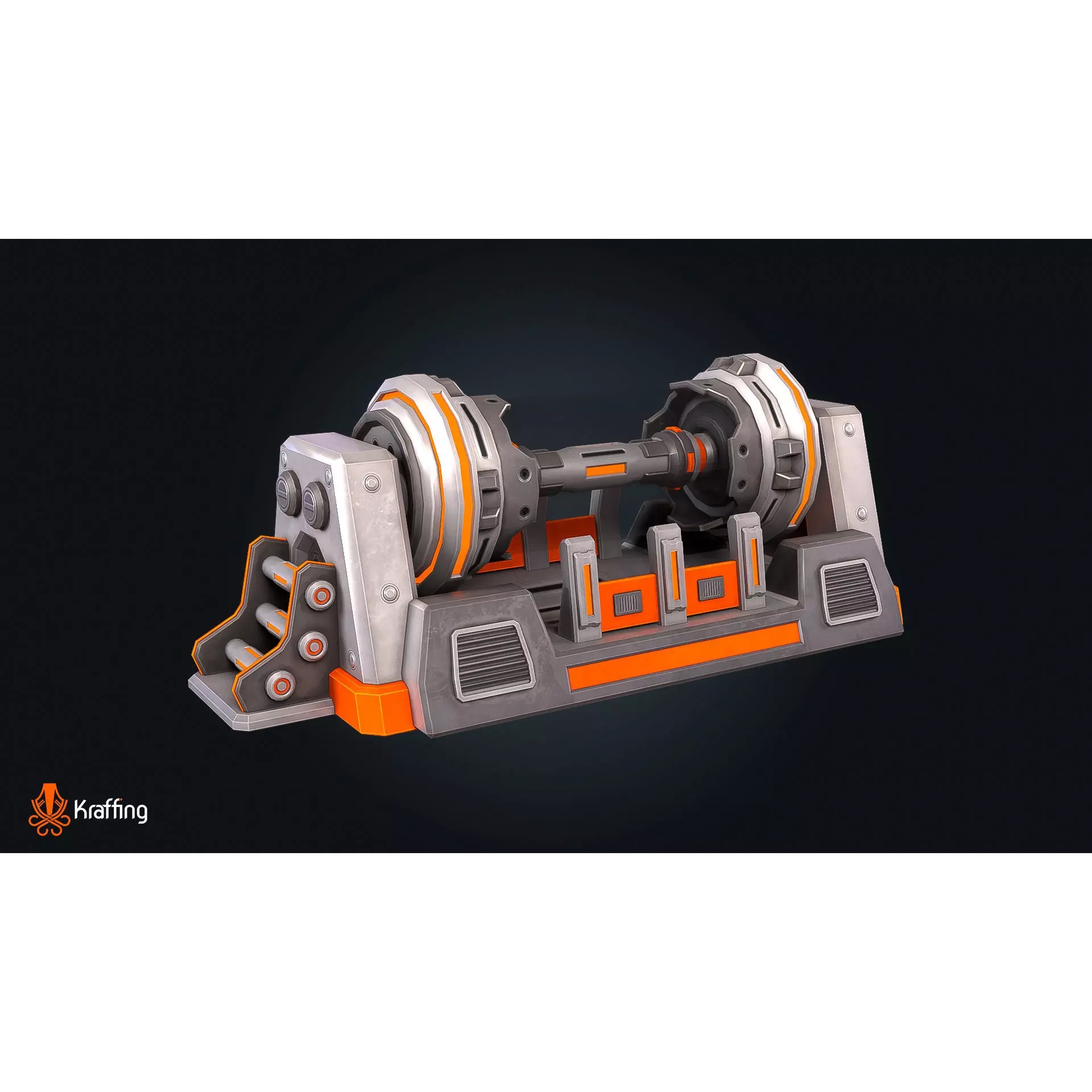 SCI-FI Reactor V1 - Low-Poly Game-Ready 3D Model - View 5