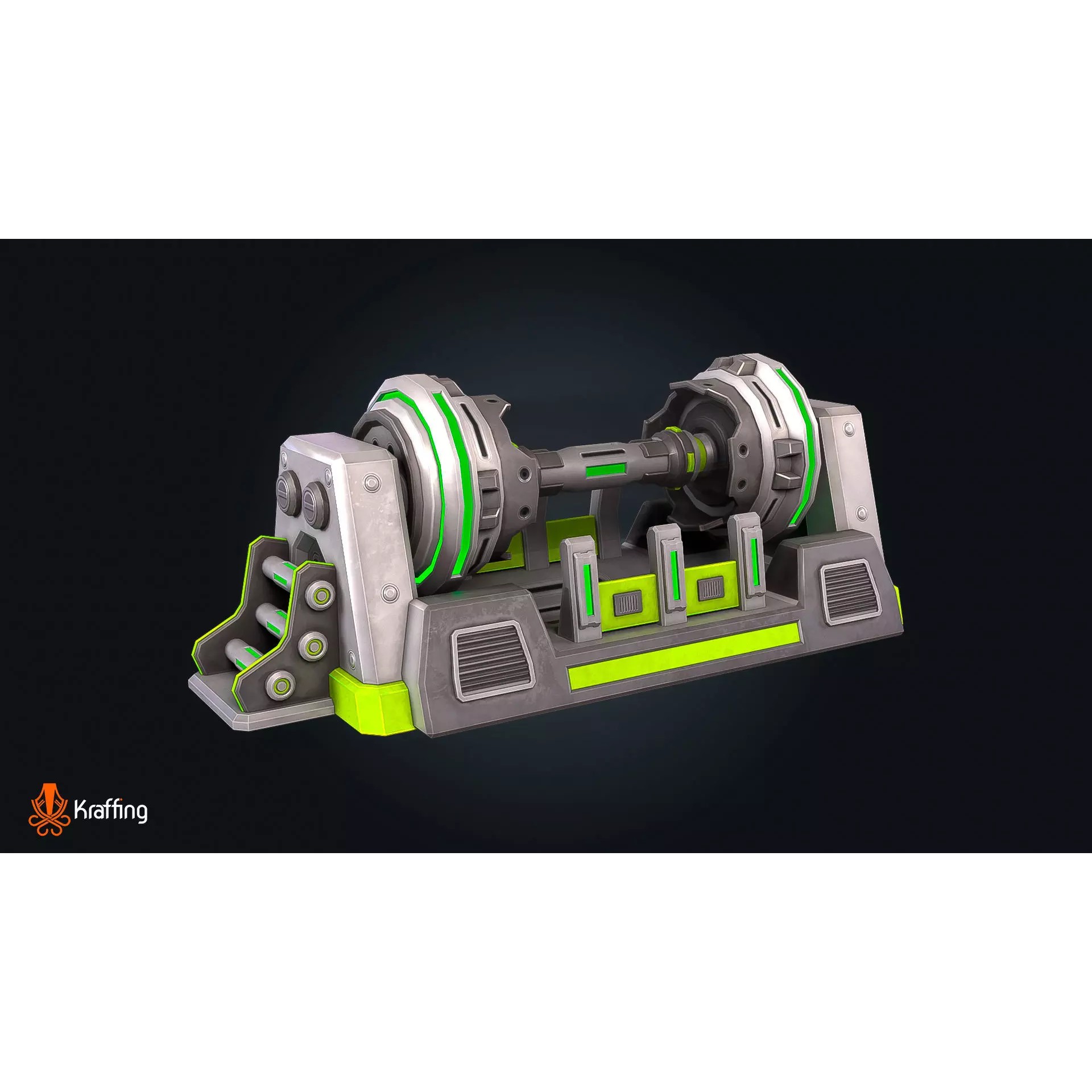 SCI-FI Reactor V1 - Low-Poly Game-Ready 3D Model - View 6