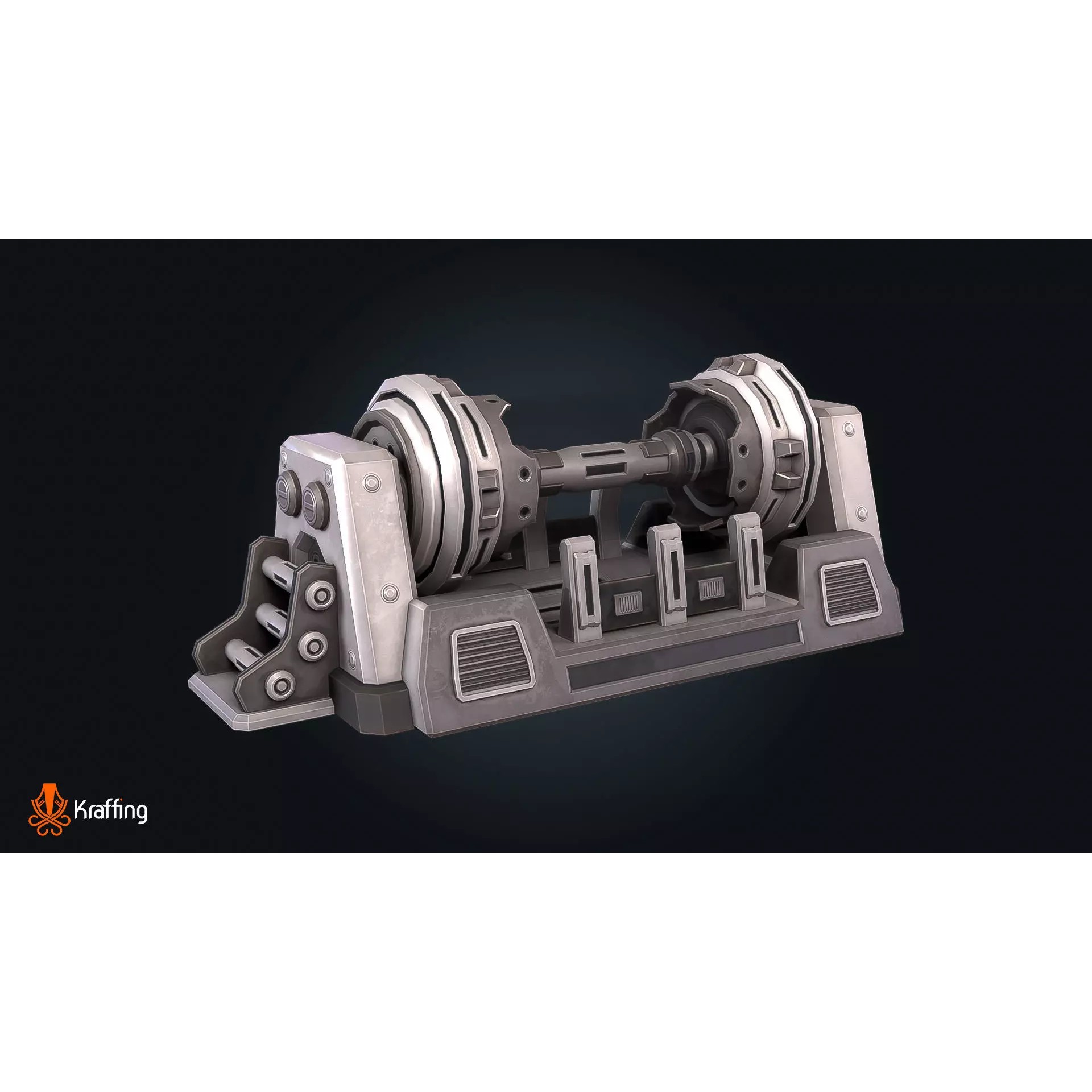 SCI-FI Reactor V1 - Low-Poly Game-Ready 3D Model - View 7