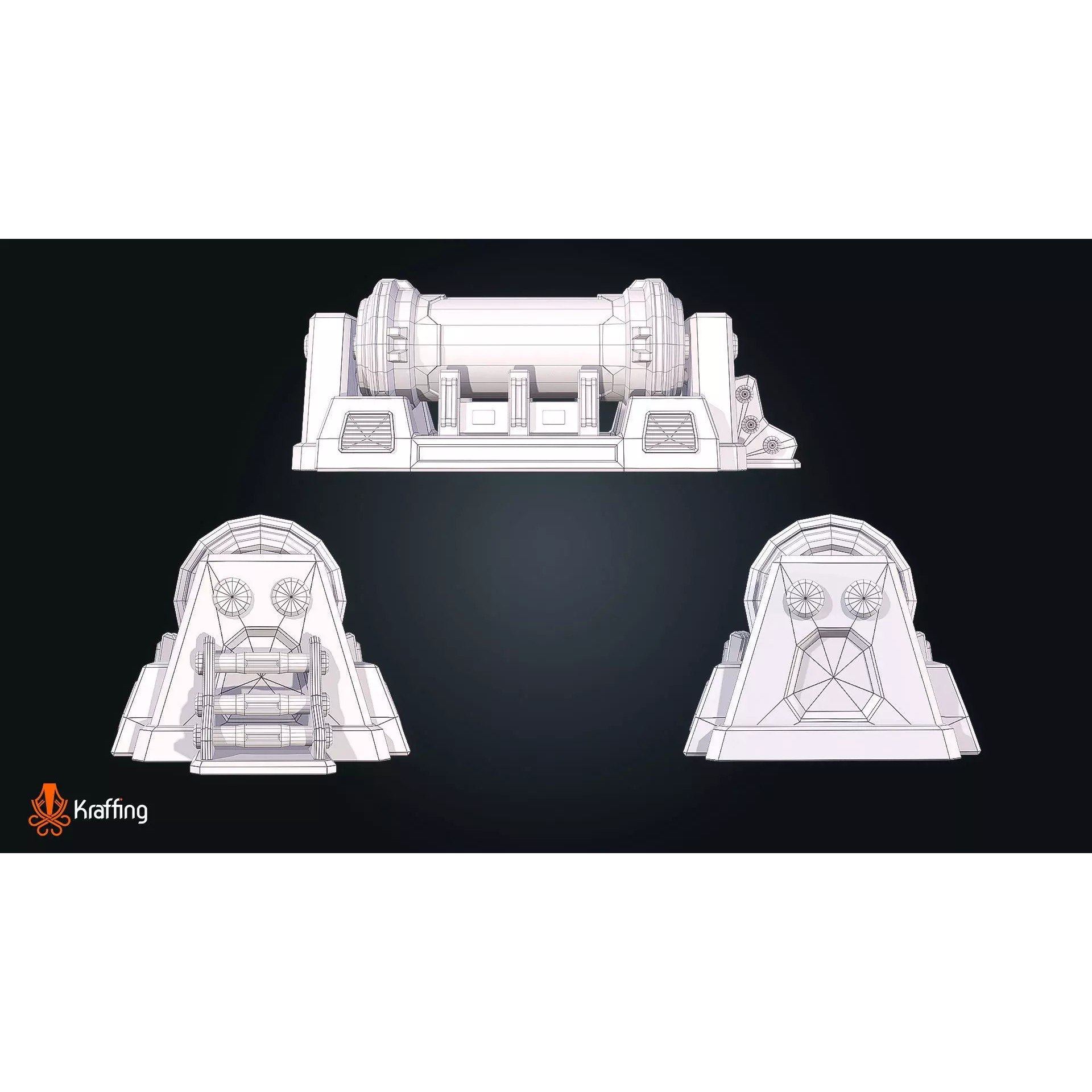 SCI-FI Reactor V1 - Low-Poly Game-Ready 3D Model - View 9