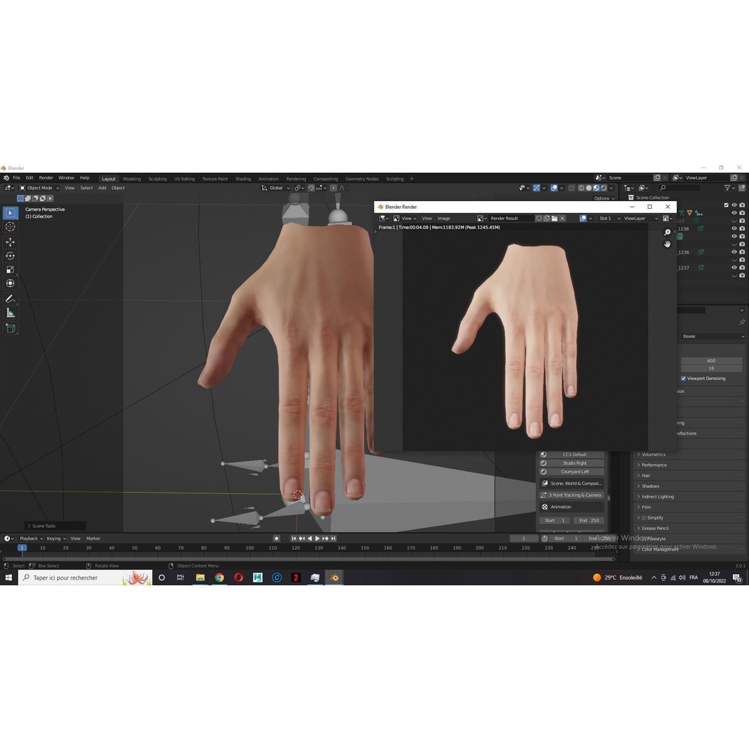 Realistic Hand 3D Model – Low Poly Rigged Character for VR, FBX, Blender - View 11