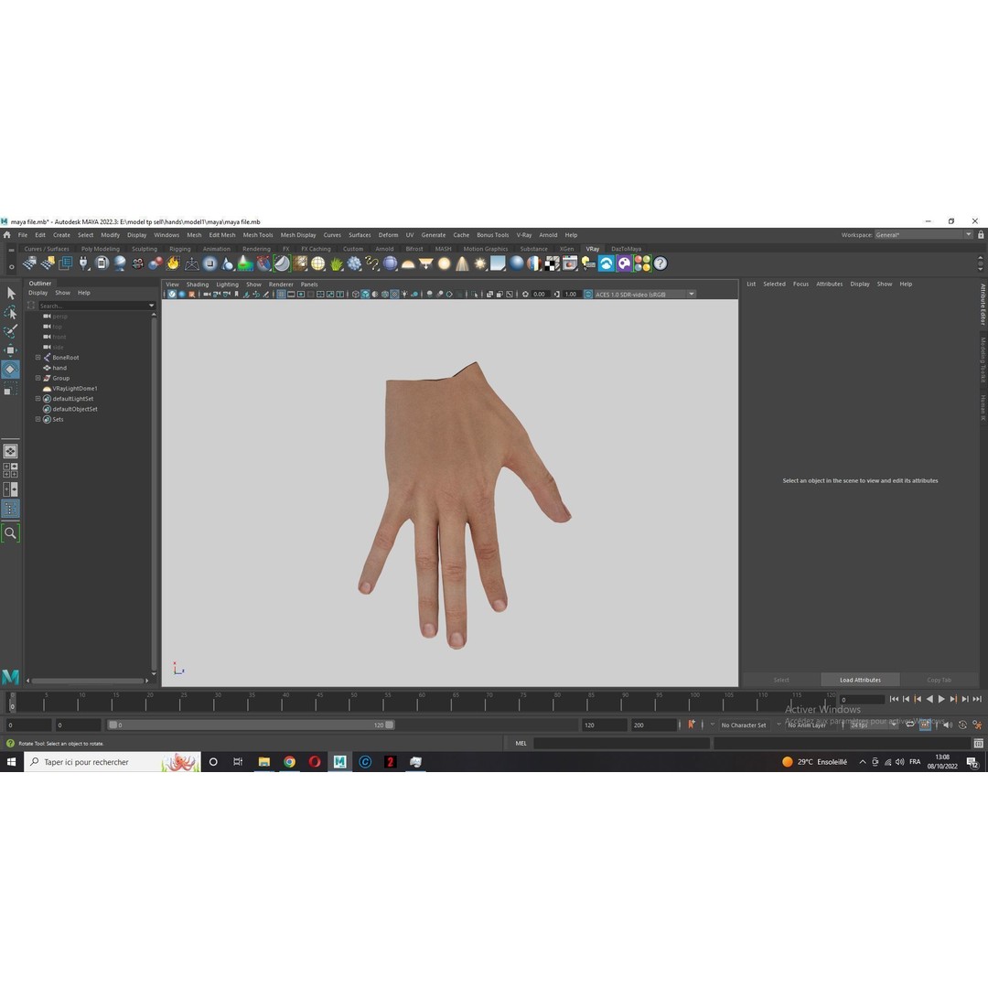 Realistic Hand 3D Model – Low Poly Rigged Character for VR, FBX, Blender - View 12