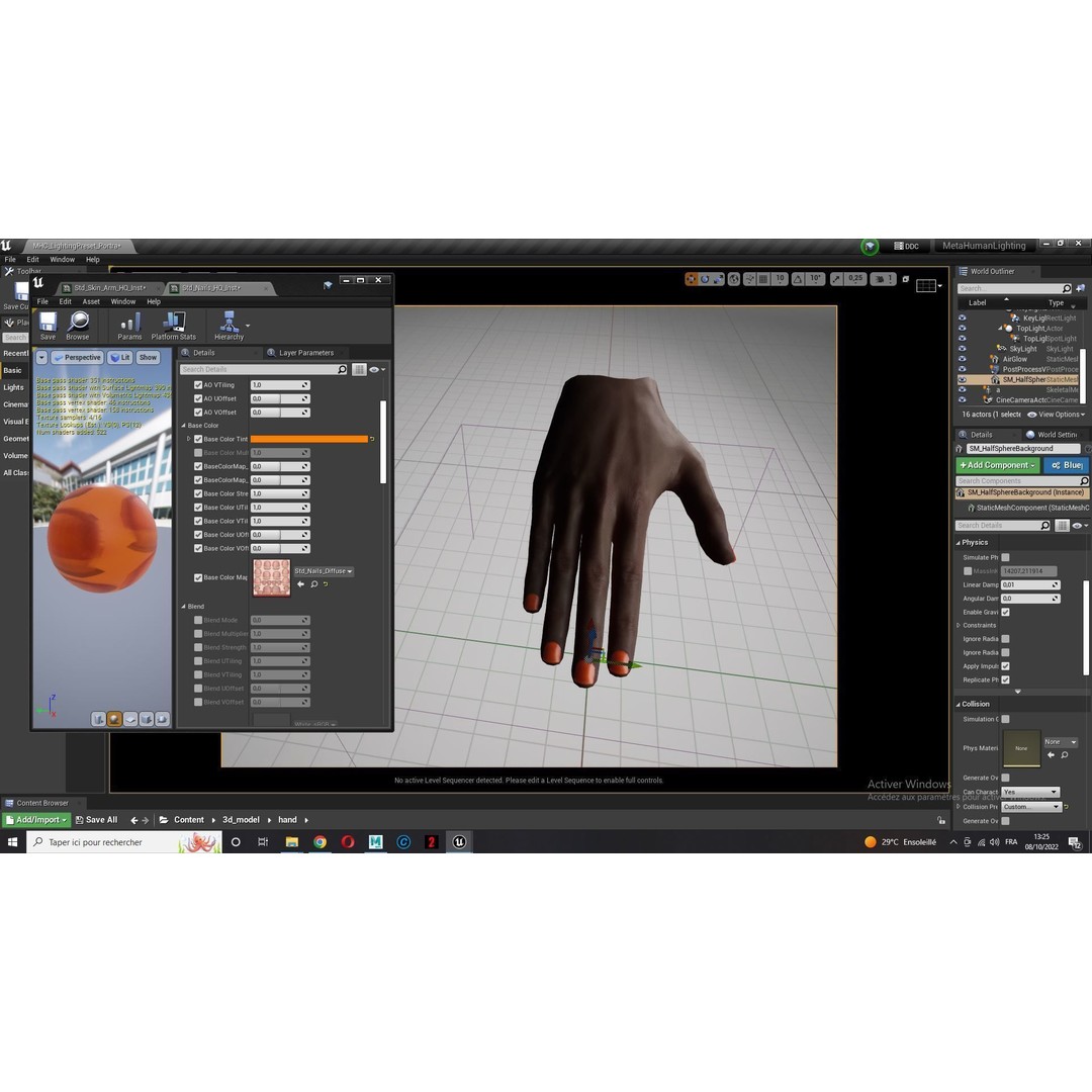 Realistic Hand 3D Model – Low Poly Rigged Character for VR, FBX, Blender - View 15