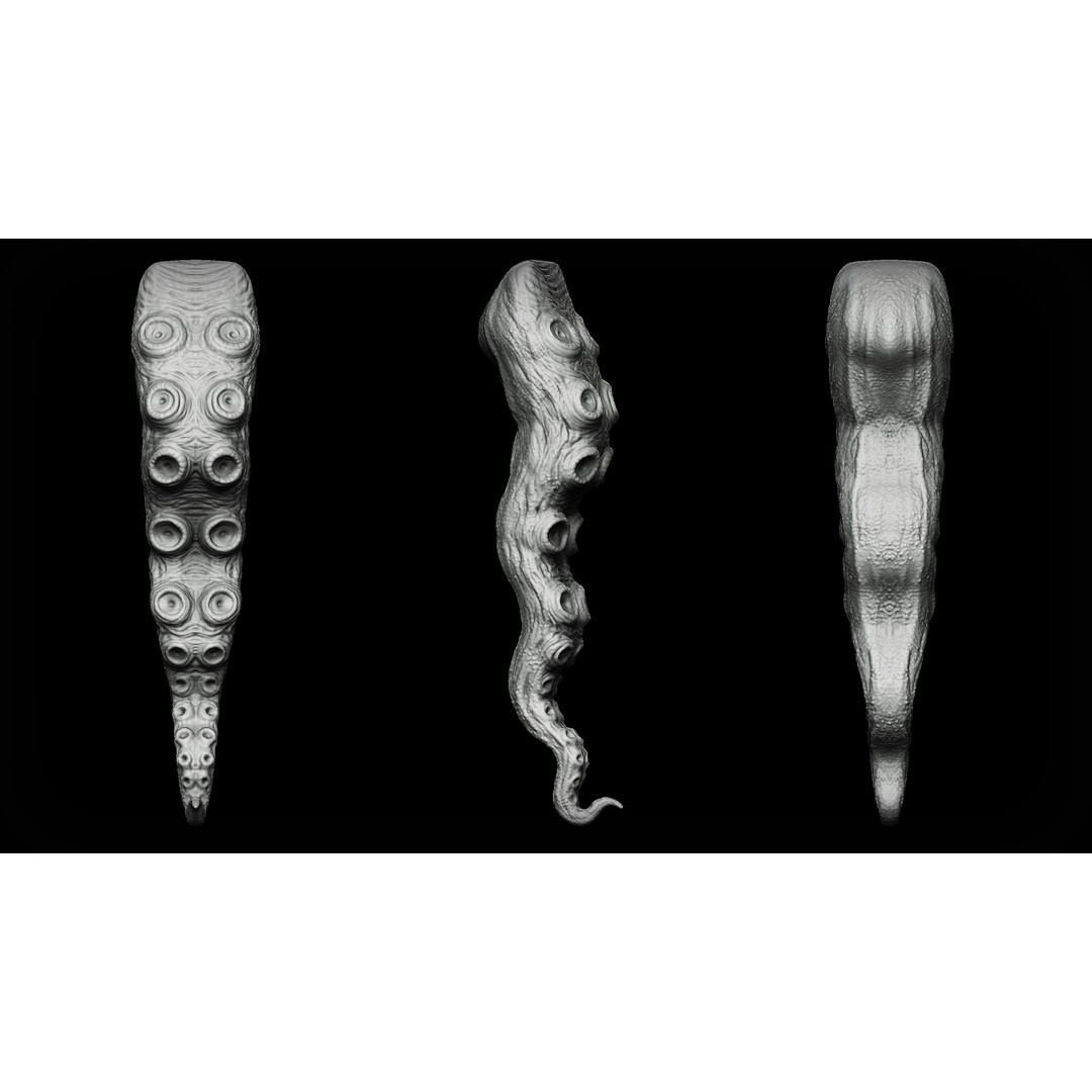 Tongues 3D Model – IMM Brushes & OBJ Files for Zbrush, Blender - View 15
