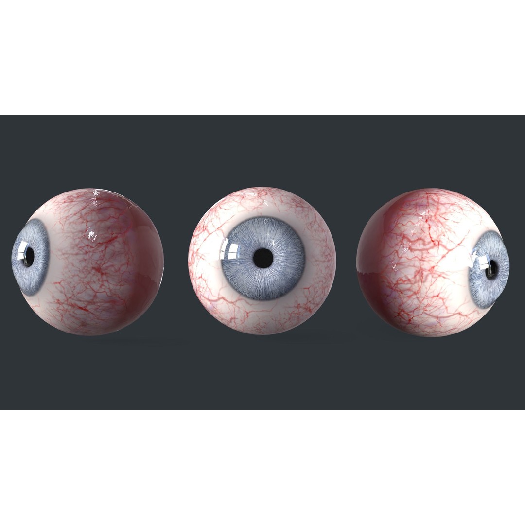 Human Eyes 3D Model – Low Poly Realistic Eye Collection, FBX - View 7