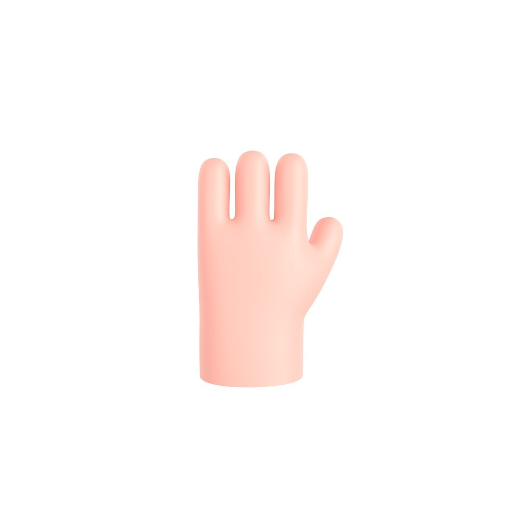 Cartoon Hand 3D Model – Low Poly Game Asset, FBX, Blender - View 10
