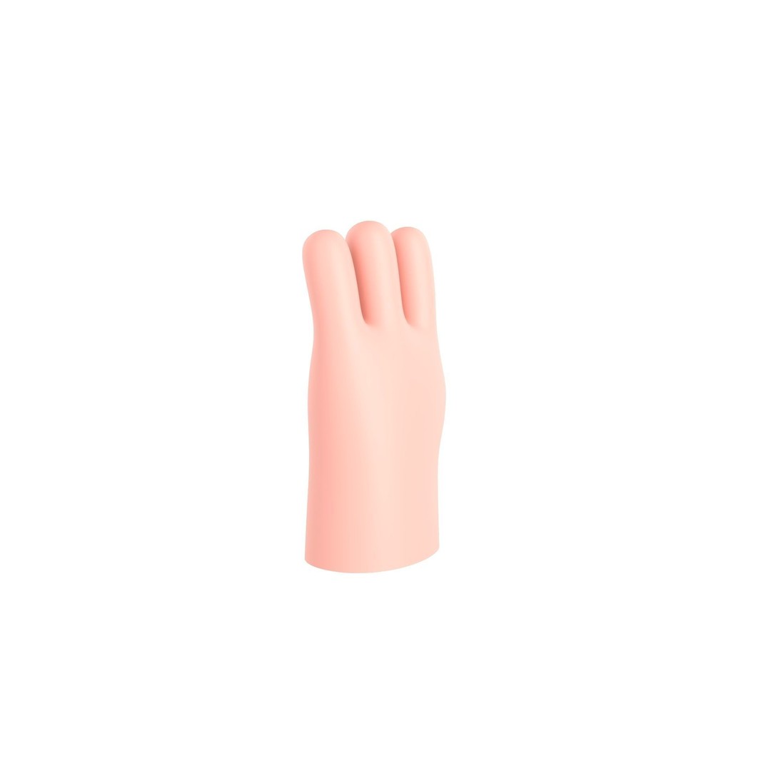 Cartoon Hand 3D Model – Low Poly Game Asset, FBX, Blender - View 11