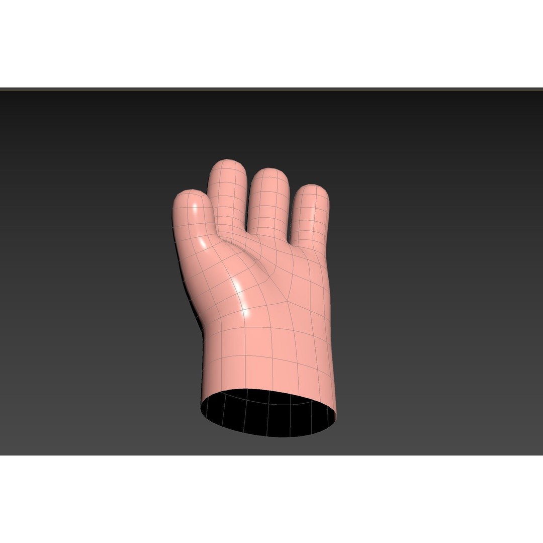 Cartoon Hand 3D Model – Low Poly Game Asset, FBX, Blender - View 16