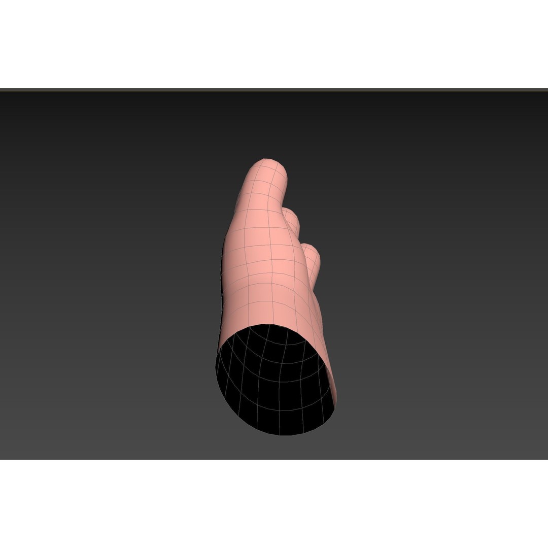 Cartoon Hand 3D Model – Low Poly Game Asset, FBX, Blender - View 17