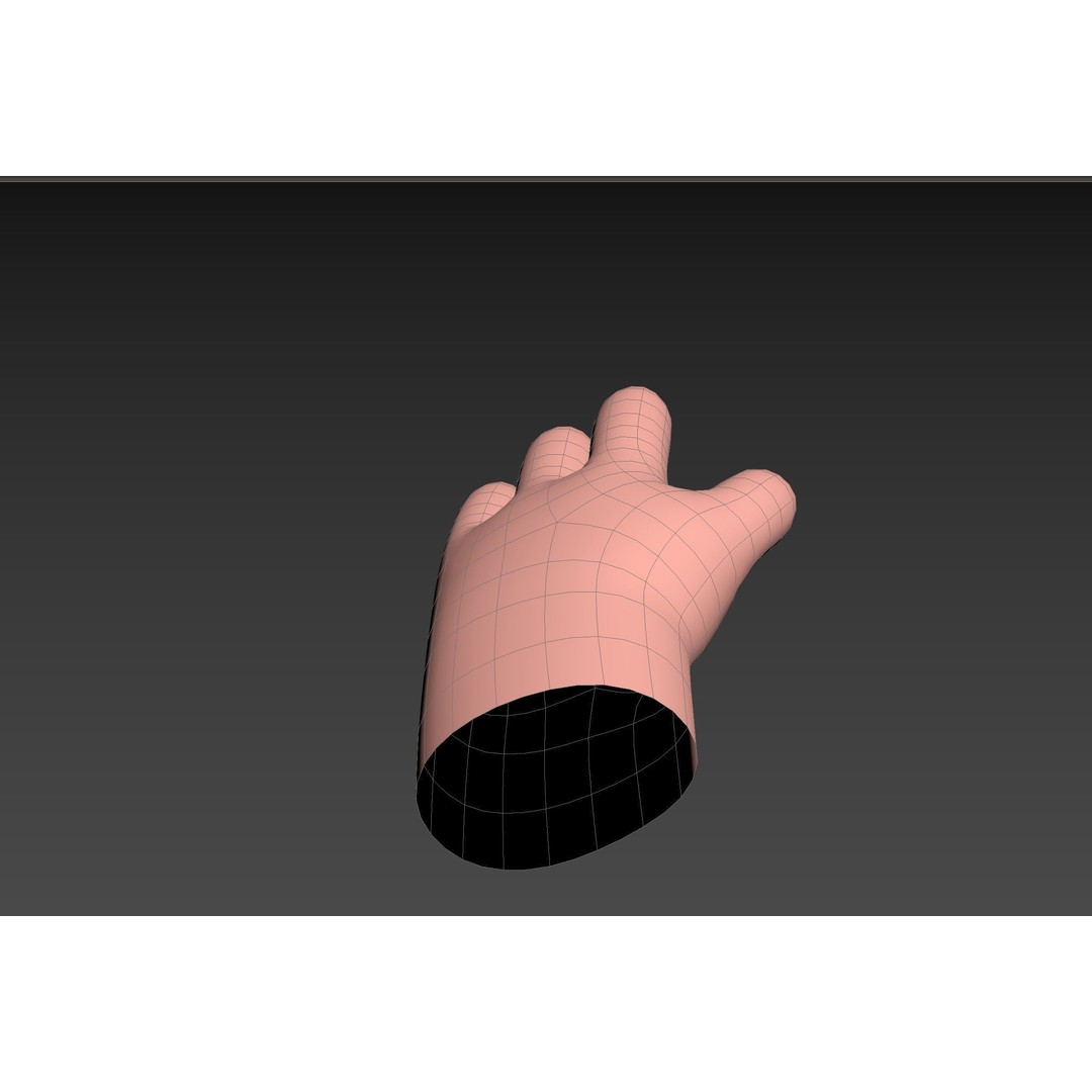 Cartoon Hand 3D Model – Low Poly Game Asset, FBX, Blender - View 18