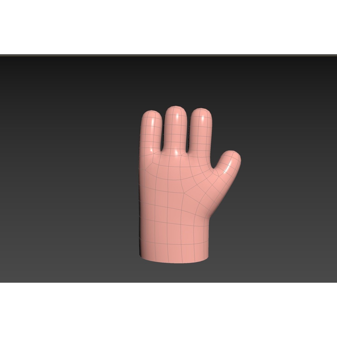 Cartoon Hand 3D Model – Low Poly Game Asset, FBX, Blender - View 19