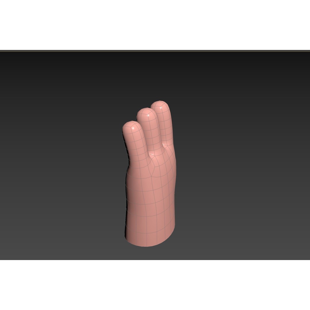 Cartoon Hand 3D Model – Low Poly Game Asset, FBX, Blender - View 20