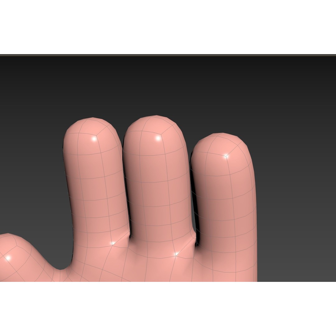 Cartoon Hand 3D Model – Low Poly Game Asset, FBX, Blender - View 22