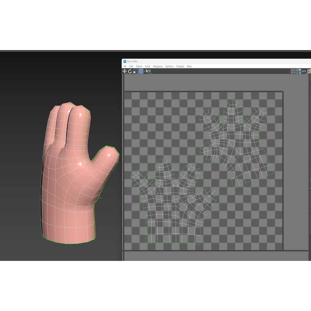 Cartoon Hand 3D Model – Low Poly Game Asset, FBX, Blender - View 24