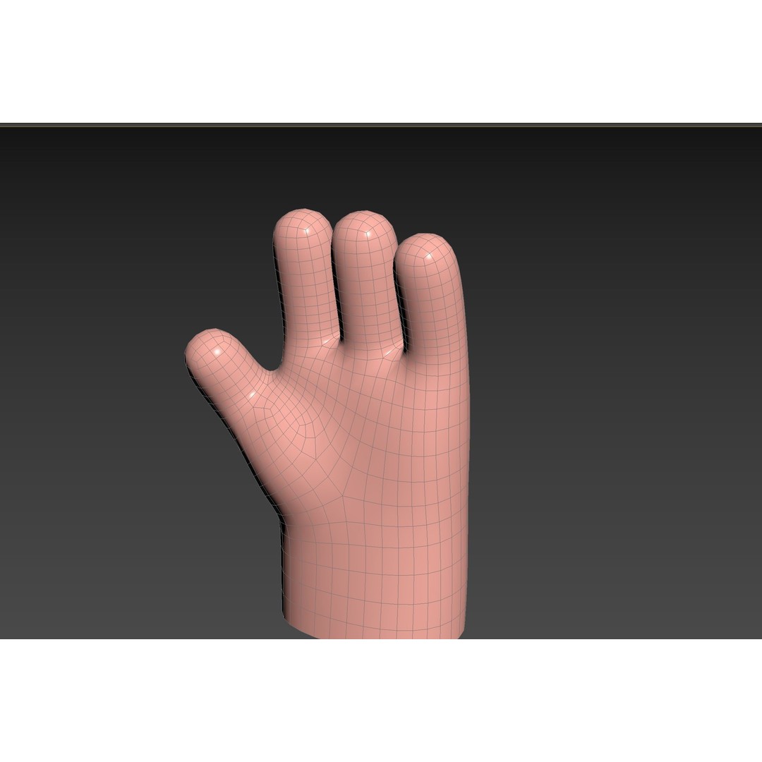 Cartoon Hand 3D Model – Low Poly Game Asset, FBX, Blender - View 25