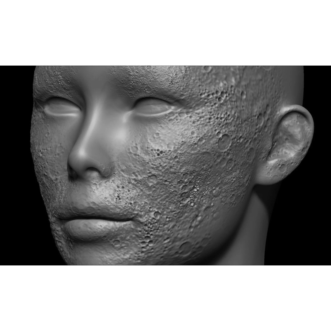 Zombie Skin Brush 3D Model – Alpha Brush Set for Blender & Zbrush - View 15