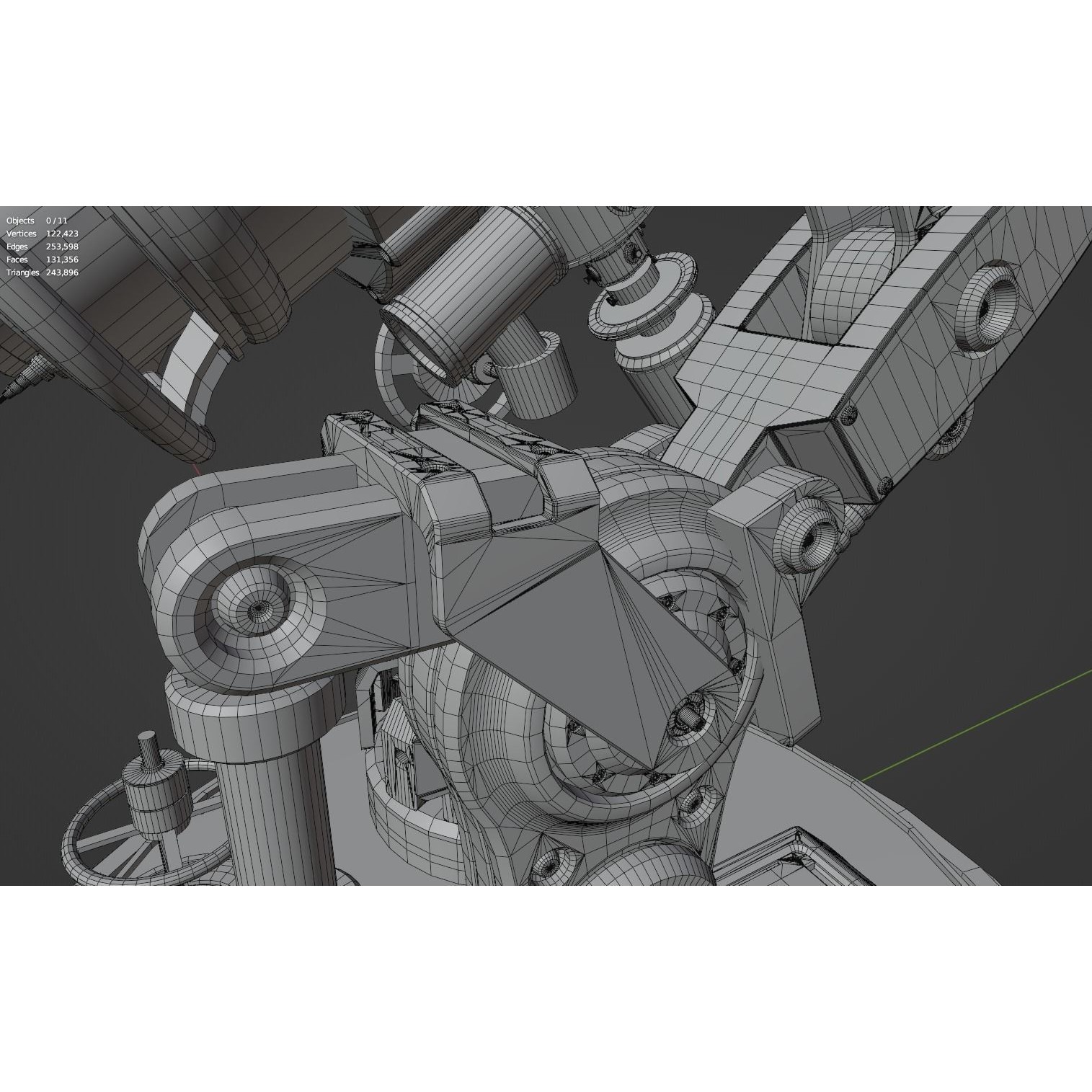 Astronomical Telescope - Untextured 3D Model - View 15