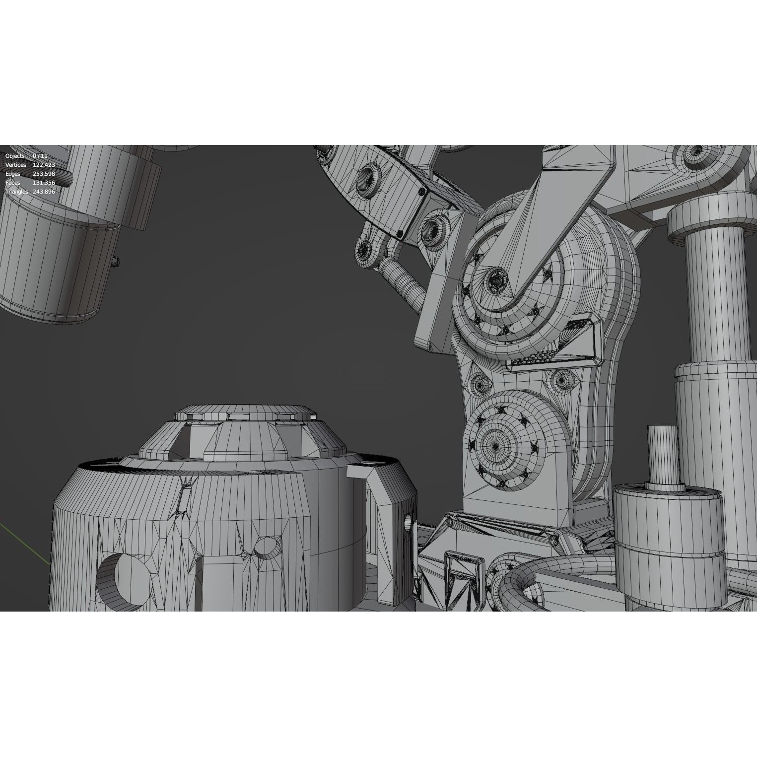 Astronomical Telescope - Untextured 3D Model - View 17