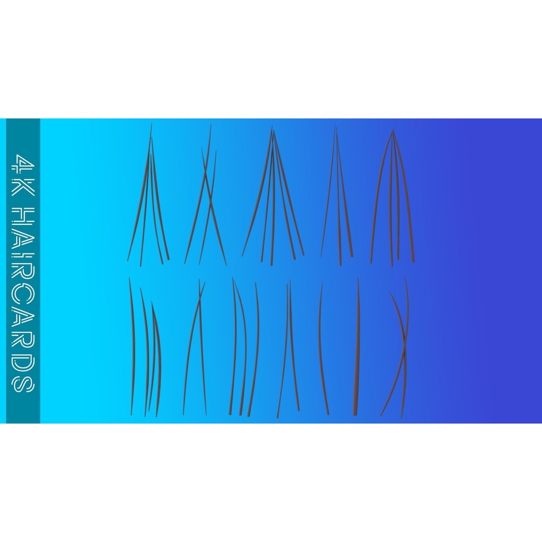 Eyelashes Pack 01 3D Model – Low Poly Haircards, Blender & Maya - View 13