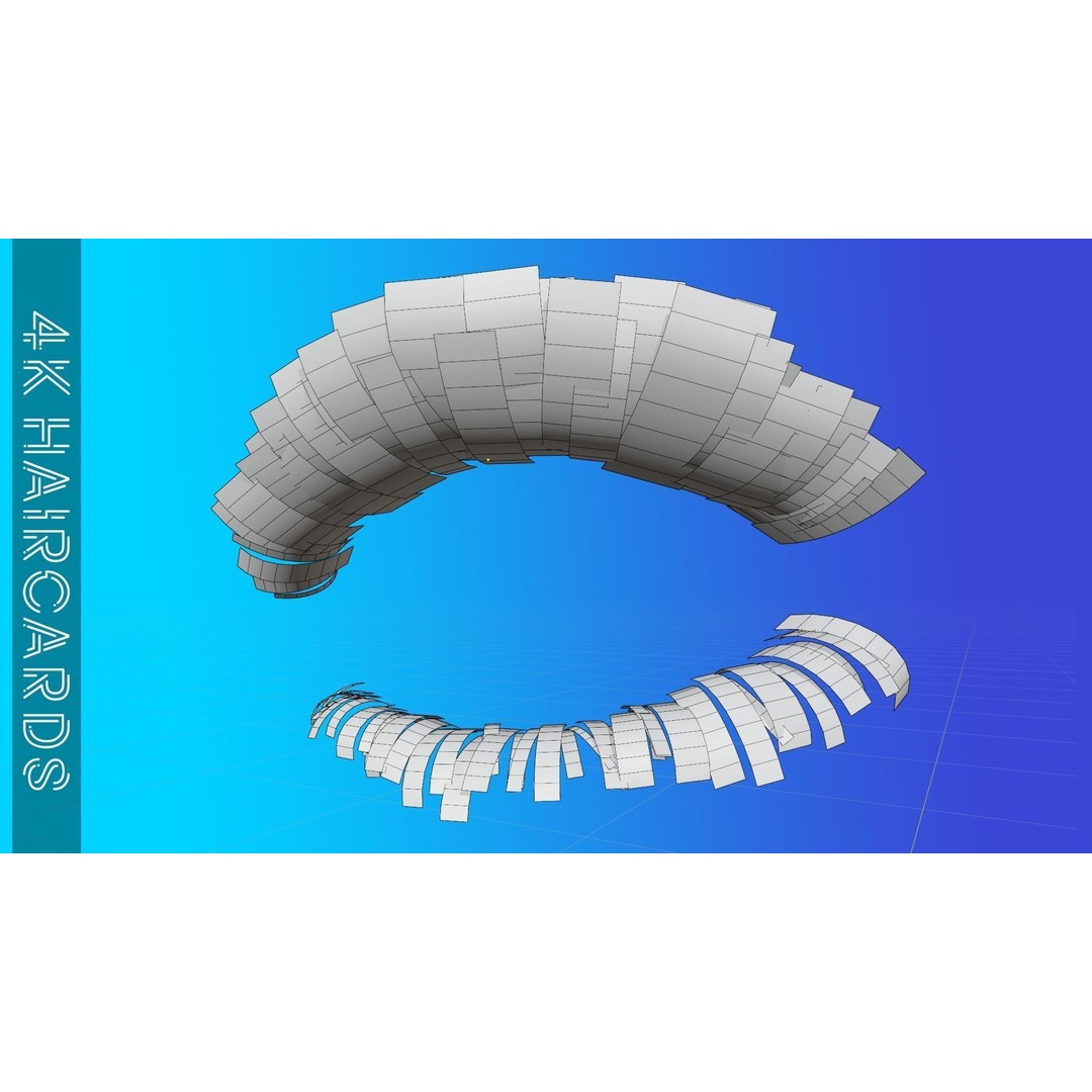 Eyelashes Pack 01 3D Model – Low Poly Haircards, Blender & Maya - View 14