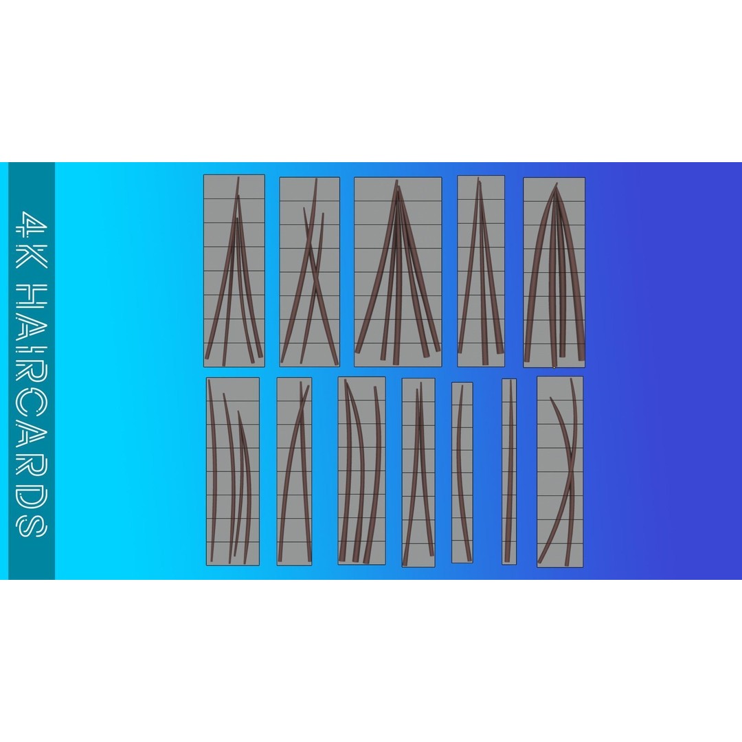 Eyelashes Pack 01 3D Model – Low Poly Haircards, Blender & Maya - View 15