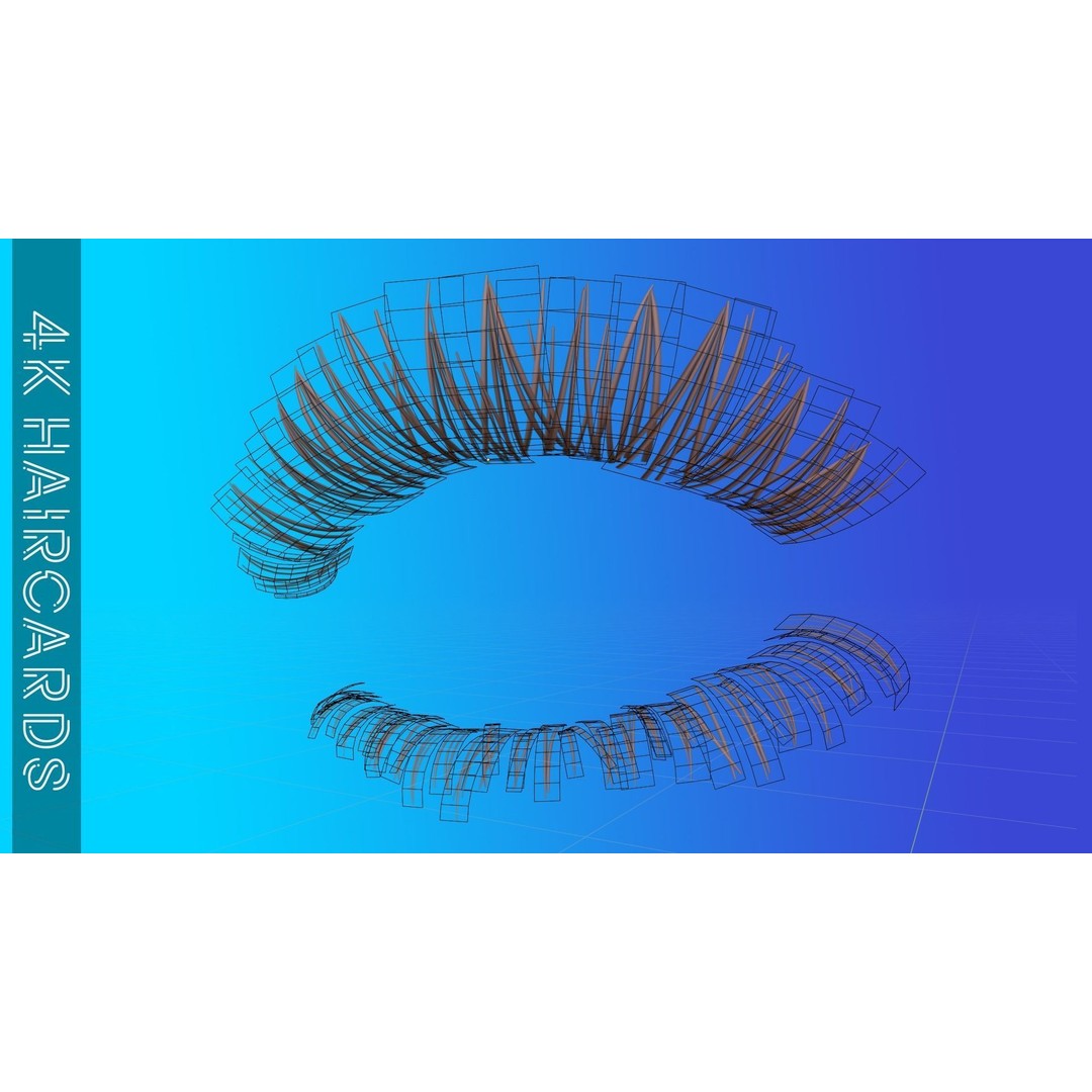 Eyelashes Pack 01 3D Model – Low Poly Haircards, Blender & Maya - View 16