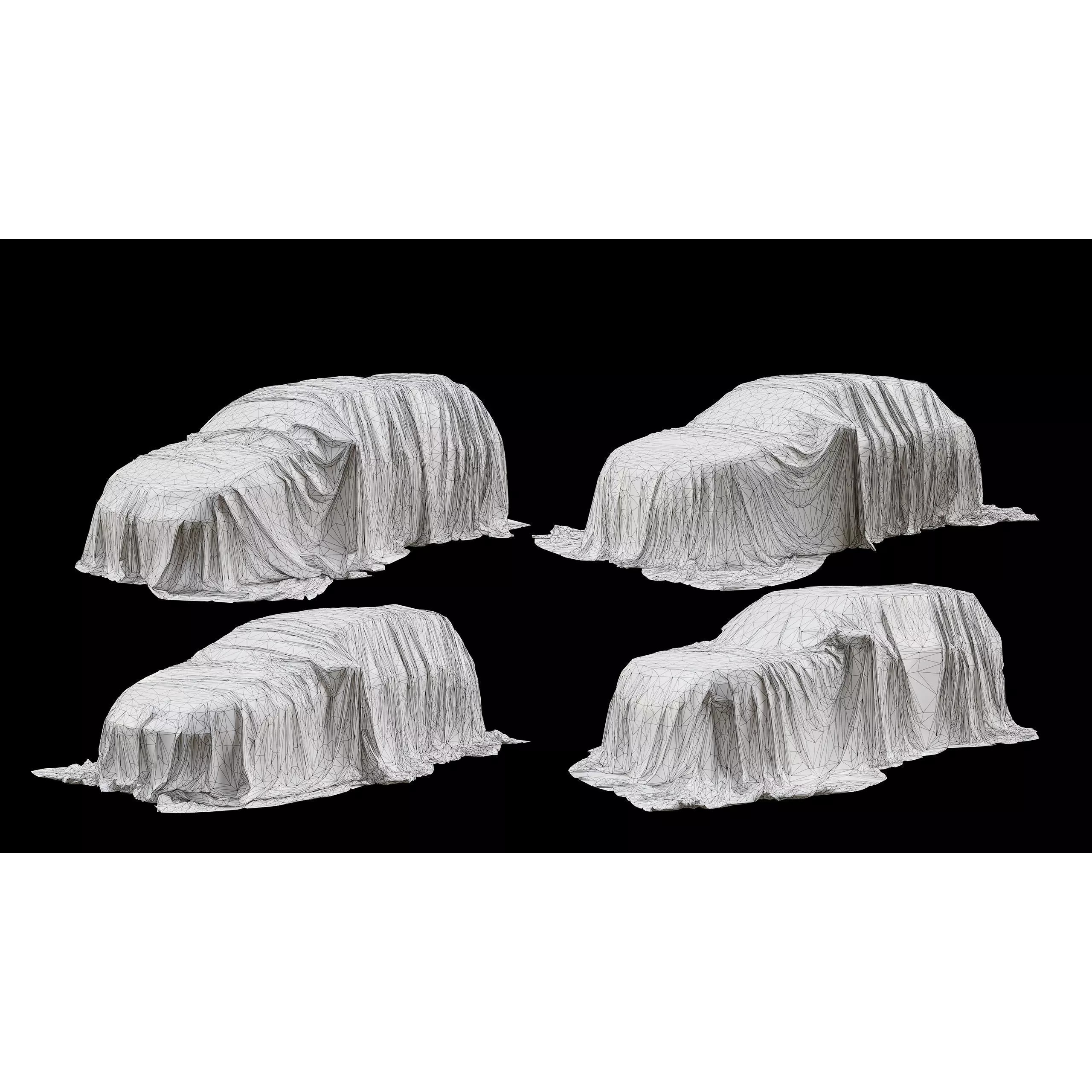 Standart Car Covers Collection - Low-Poly Game-Ready 3D Model - View 12