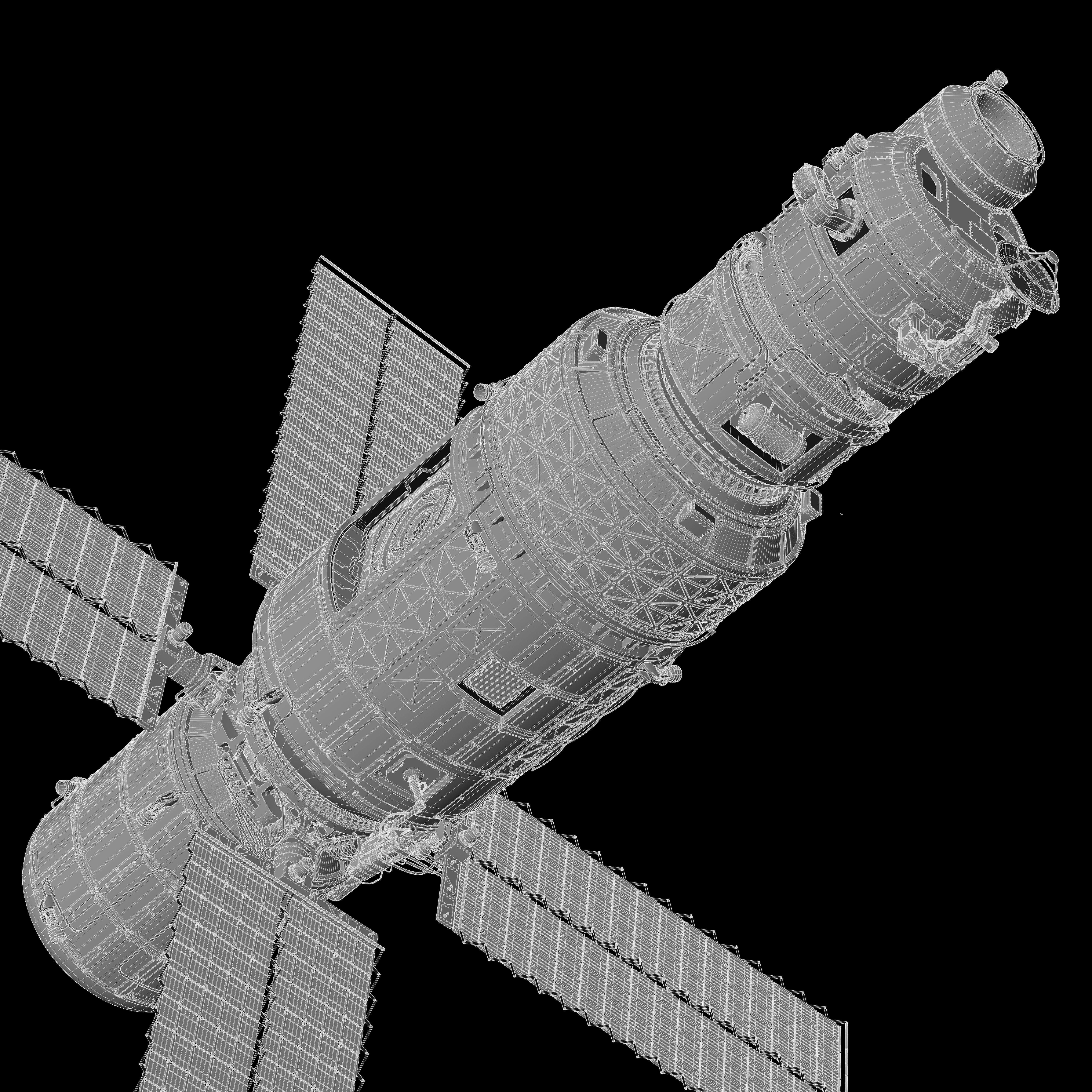 Scifi Spacestation - High-Poly 3D Model