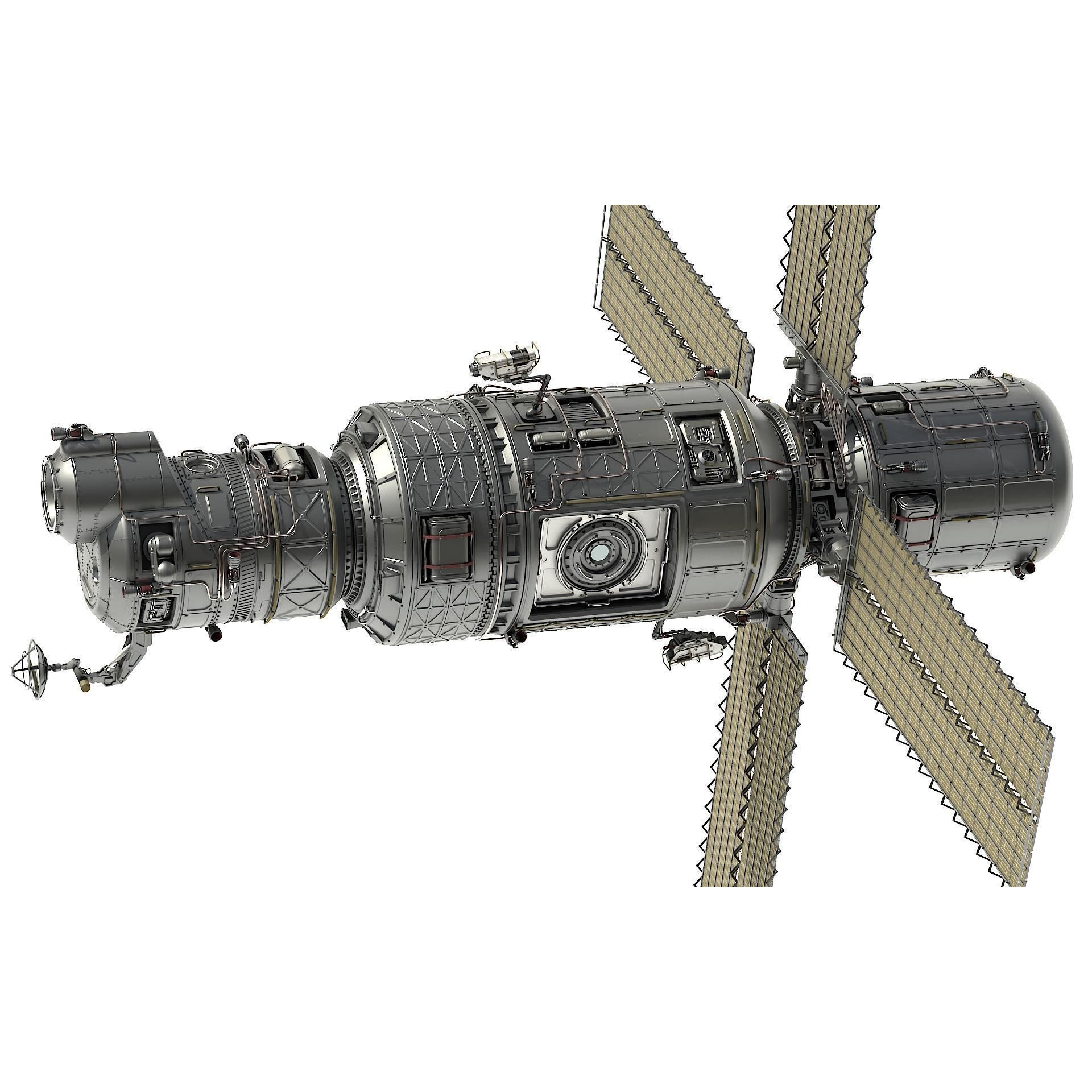 Scifi Spacestation - High-Poly 3D Model - View 4